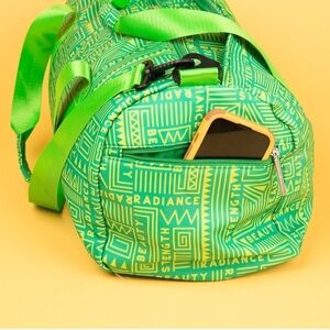 Green Patterned Travel Bag